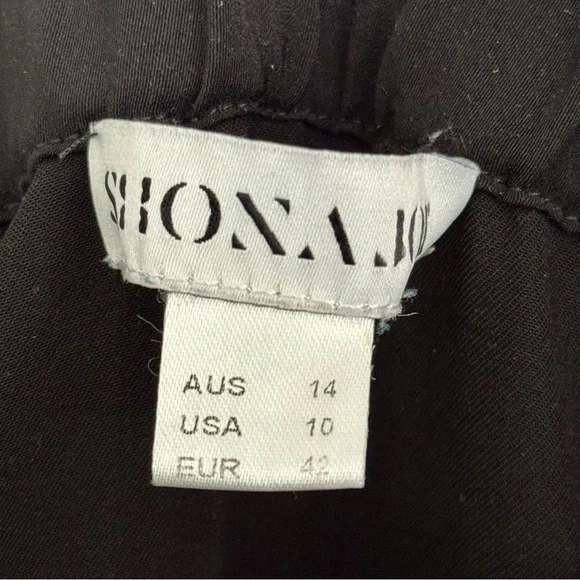 Shona Joy Core Off the Shoulder Black Ruffle Mini Dress Size 10 - Picture 6 of 7